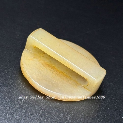 2.1'' Old Chinese Han Dynasty Natural Hetian Jade Horse Monkey Belt buckle - Picture 5 of 9