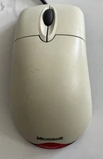 Vintage Microsoft Wheel Mouse Optical USB And PS/2 Compatible X802382-001 Beige