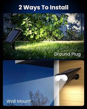 4Pcs Solar Powered Garden Spotlight IP67 Waterproof for Garden Patio Lamp 3 mode