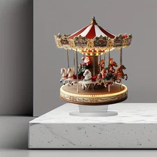 Merry Go Round Carousel 2D Acrylic Festive Traditional Carousel Gaudily