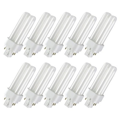 10x Osram Dulux D/E 13W 840 G24q-1 Lumilux Cool White 4P Kompaktleuchtstofflampe