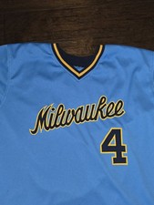 1982 Milwaukee Brewers Paul Molitor # 4 pullover jersey 2XL