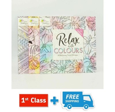 Mind Relaxing Colouring Book Books Kids Or Adult Stress Relief Colour Therapy