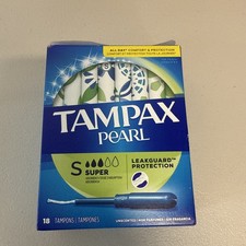 Tampax Pearl Tampons Super Absorbency Unscented Leak Guard Protection 18 Count