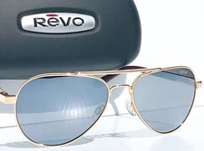 NEW REVO Raconteur Aviator GOLD POLARIZED Grey Graphite Sunglass RE 1011 04 GY