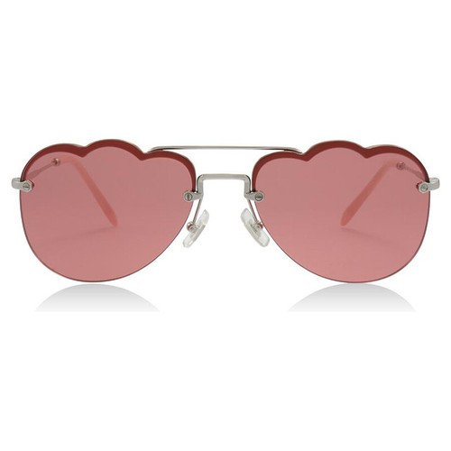 Gafas de sol geométricas para mujer MIU MIU MU56US 1BC177 con lente espejada rosa - Imagen 3 de 4