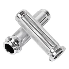 CNC Chrome 1" Handlebar Hand Grip For Harley Sportster 883/1200 Custom XLH883C
