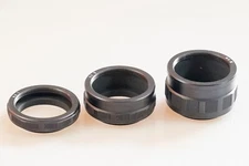 Set 3 of Aluminum Macro Rings Extension Tubes M42 w/ case; made in Japan