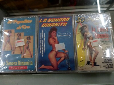 30 Pegaditas De Oro La Sonora Dinamita Lot Of 3 Tape Cassette Tejano mix cumbia
