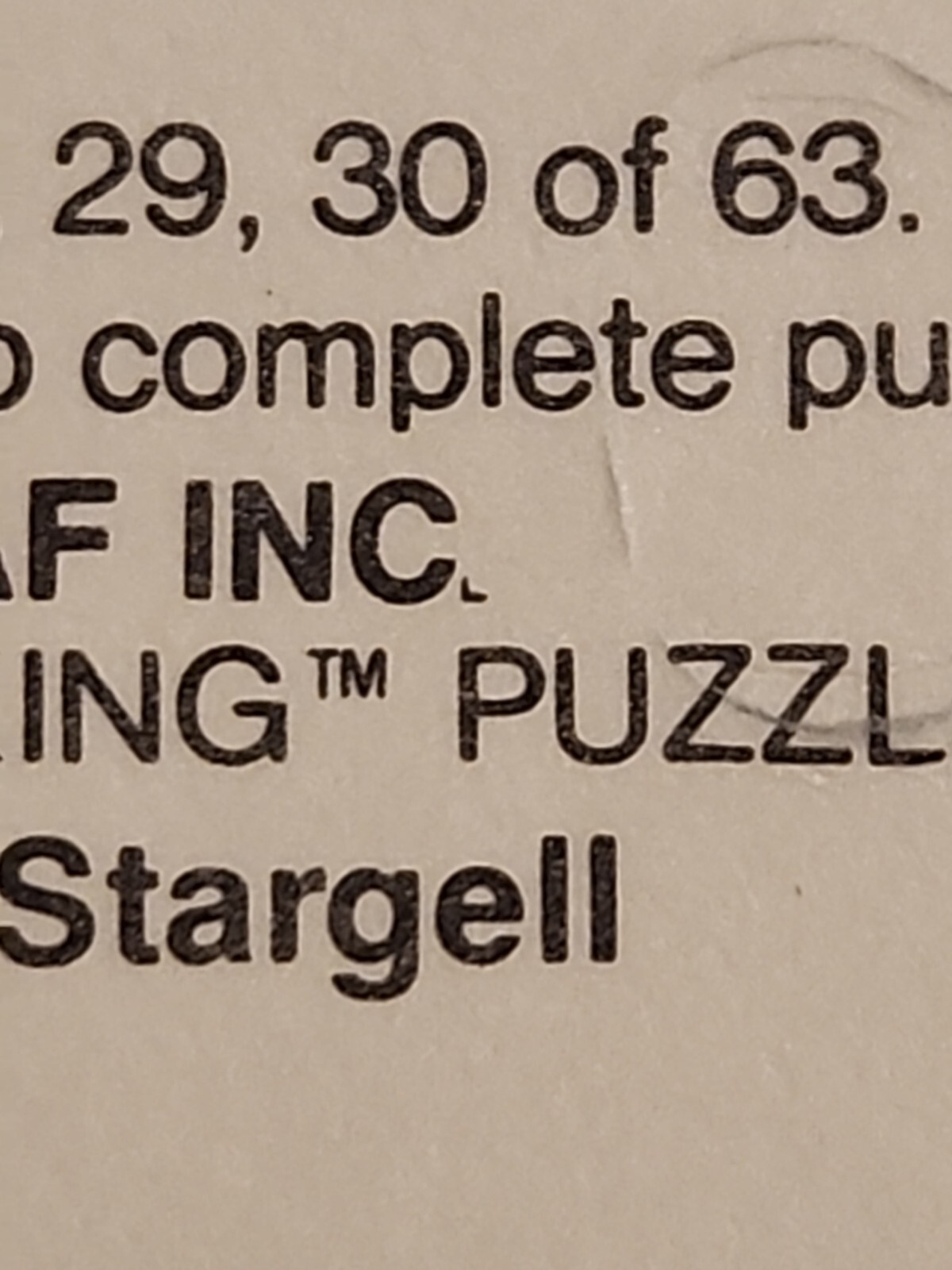Error 1990 Leaf Diamond King Puzzle #28,29,30 Willie Stargell L shape beside INC - Picture 3 of 3