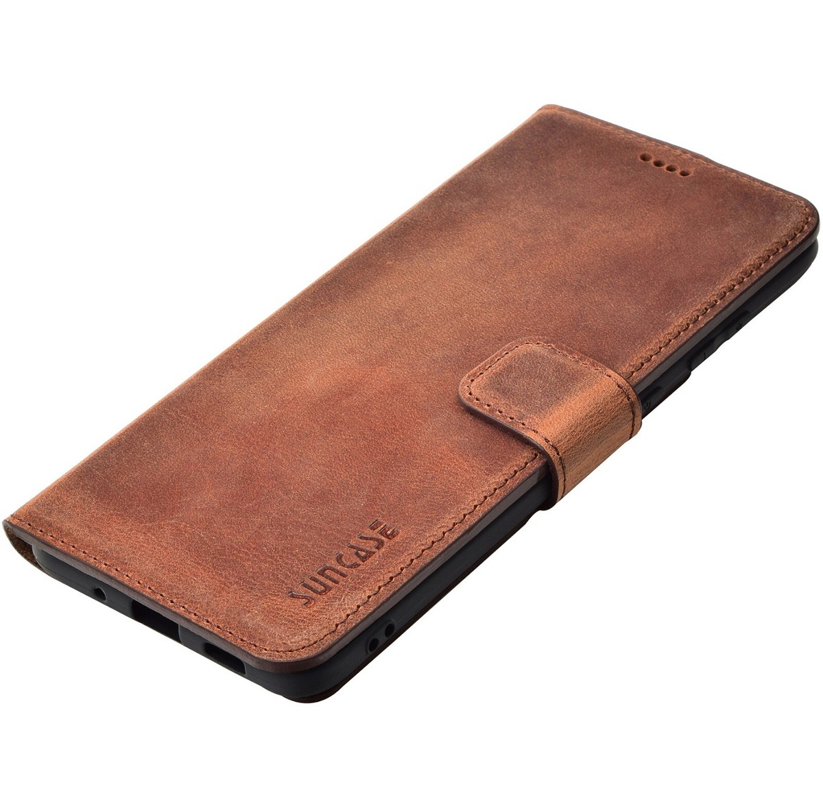 Custodia In Vera Pelle Suncase Per Huawei P40 Pro – Colore Caffè Anticato, 3 Slot Carte, Magnetica - 2