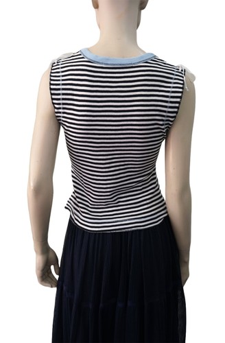 MON PETIT OISEAU sz L Striped Stretch Jersey Tank Top BRAND NEW - Picture 3 of 4