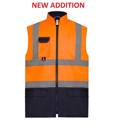 Chaleco Chaqueta Hi Viz Visibility para Hombre Ropa de Trabajo Reversible Impermeable Calentador de Cuerpos - Imagen 2 de 7