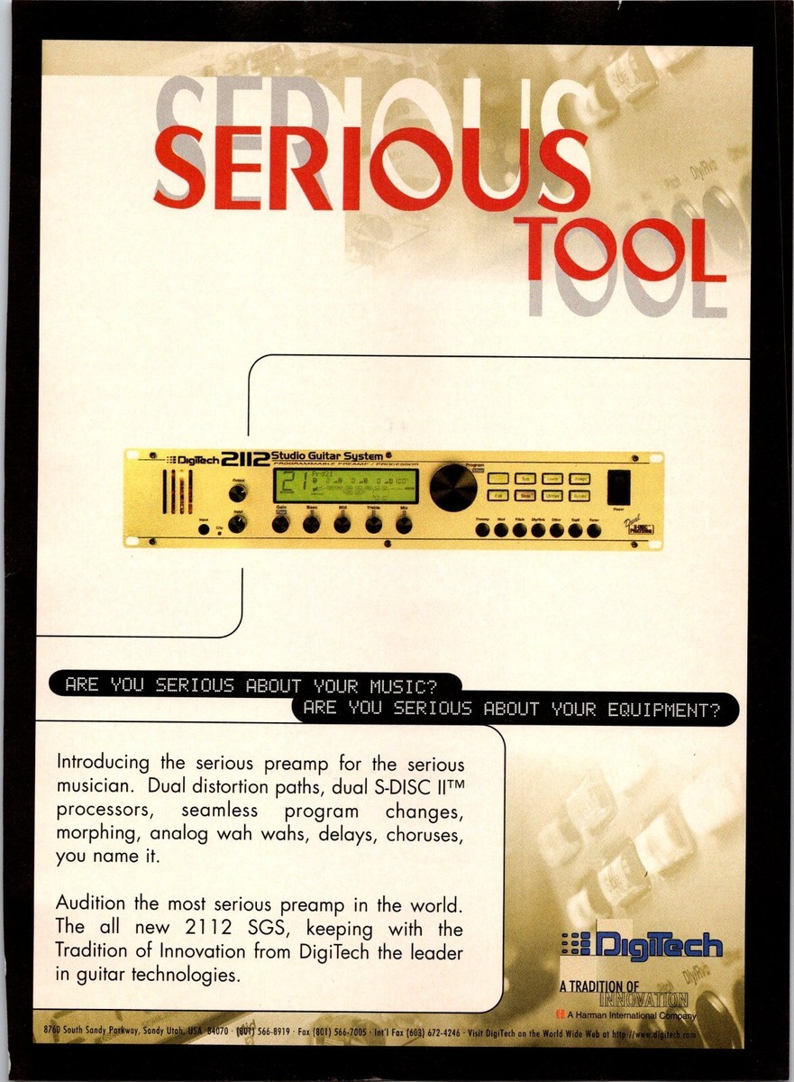 DigiTech 2112 Studio Guitar System Original Print Ad | eBay