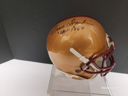 Ernie Stautner signierter Boston College Schutt Mini Helm 9x Pro Bowl HoF CoA