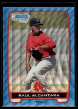 2012 Bowman Chrome Blue Wave Refractors Raul Alcantara #BCP25 Boston Red Sox