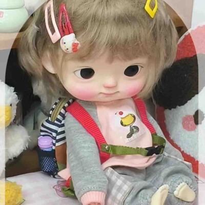 1/6 BJD Doll Resin Joint Bare Doll Big Head Adorable Girl Eyes Face Makeup Gifts