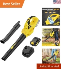 Rechargeable 21V Handheld Leaf Blower - Adjustable Speeds & Portable Design