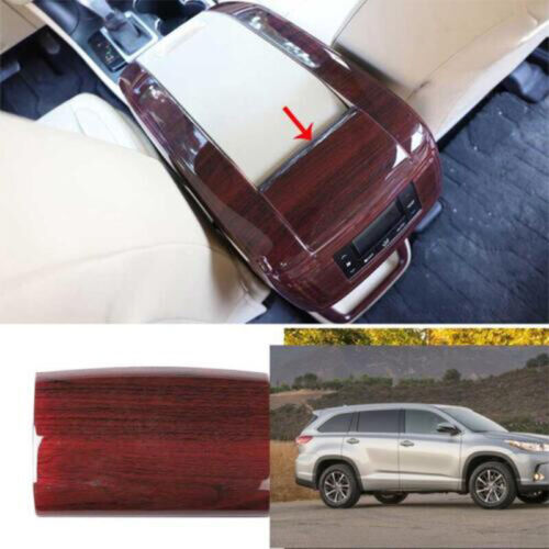 For Toyota Highlander 14-16 17-19 Peach Wood Grain Center Armrest Box Cover Trim - Picture 1 of 5