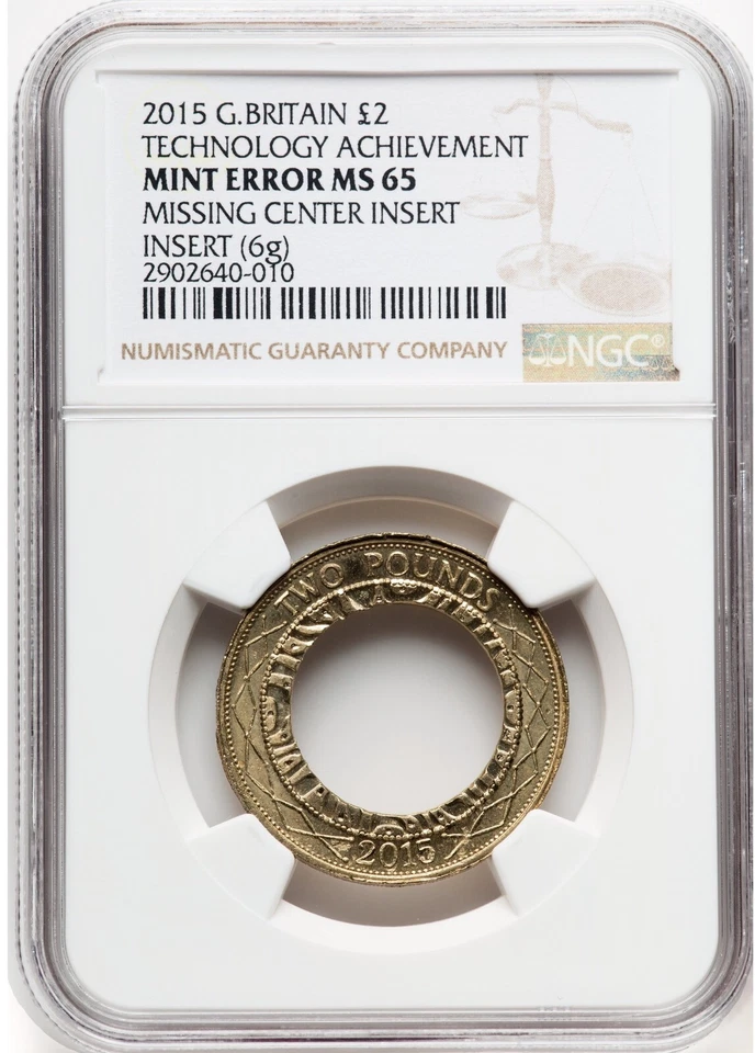 ER410 Mint Error 2015 Great Britain Two Pounds, Technology Achievement. NGC MS65 - Image 2 of 3
