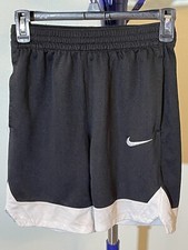 Nike Youth Medium Shorts Dri-Fit Black 100 Polyester White Trim