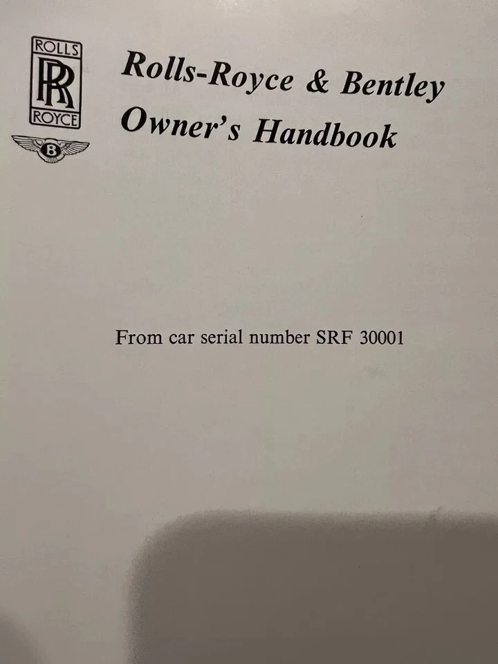 Rolls-Royce?? II 1977 1978 1979??Manual del propietario Silver Shadow Bentley dos Foto 2 de 4