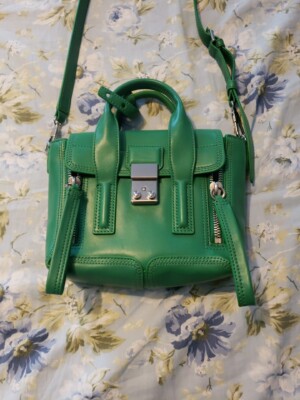 3.1 PHILLIP LIM Women's Orange Pashli Mini 46 Band Satchel Handbag