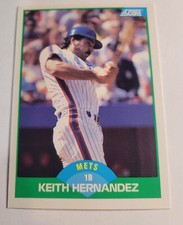 1989 Score Keith Hernandez #41 New York Mets 1st Base BASEBALL Card Vintage MLB