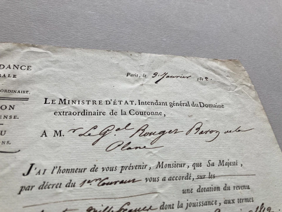 Lettre signée de Jacques DEFERMON, Ministre d'Etat. 1812 [1er EMPIRE NAPOLEON - Photo 4/4