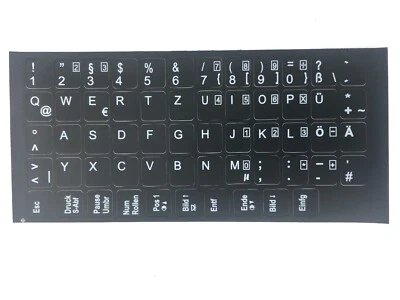 T-PROTEK 58 Tasten Tastaturaufkleber Tastatur Aufkleber für Lenovo, MSi, Fujitsu Laptop