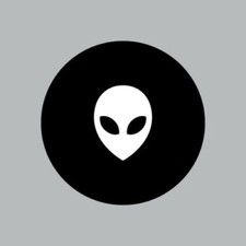 Alien Head - Mac Apple Logo Cover Laptop Vinyl Decal Sticker Macbook Unique