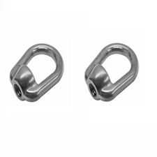 2 PC 1/4" UNC Tap Thread Boat Marine Eye Nut 316 Stainless Steel WLL 460 LBS Cap