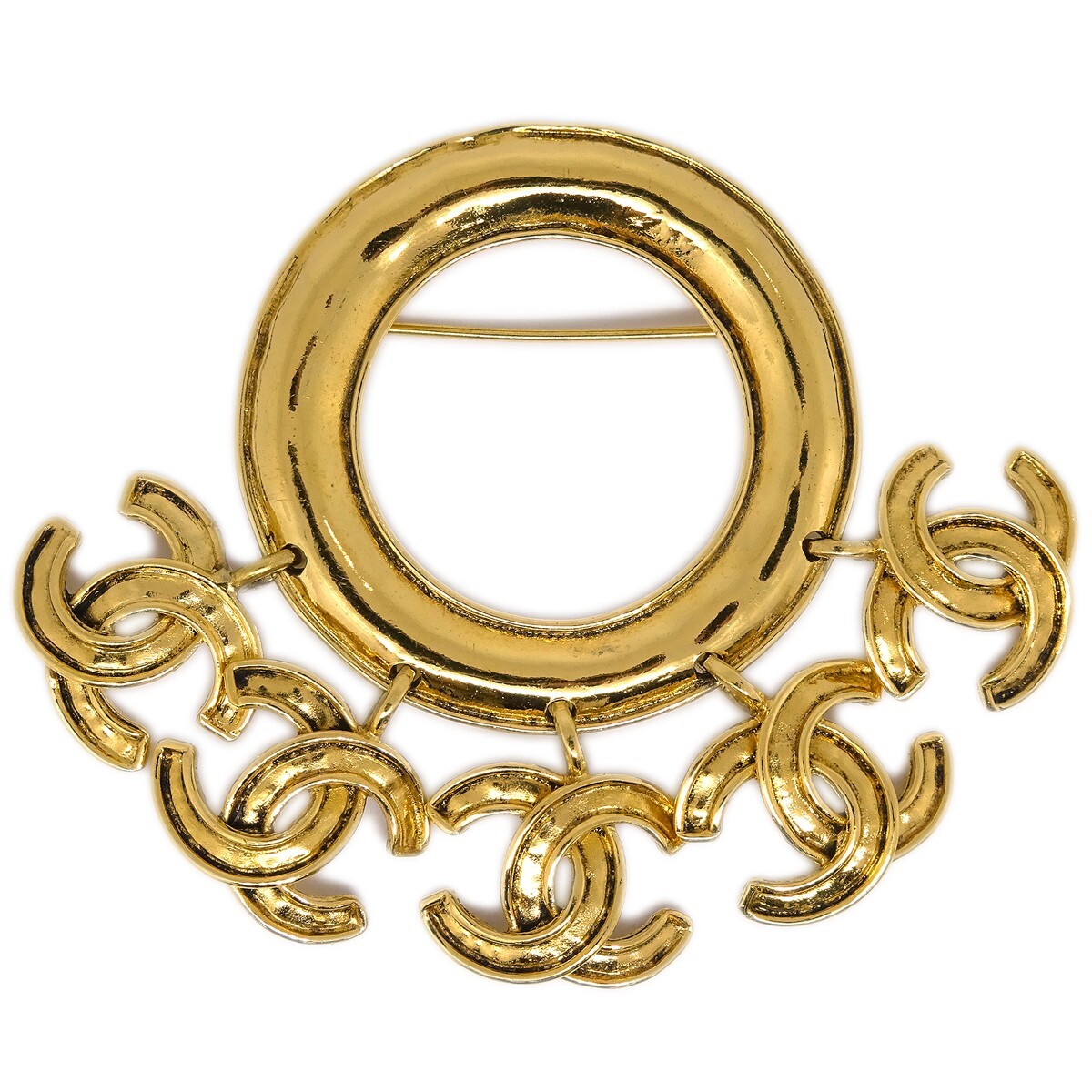 Chanel Hoop Brooch Pin Gold 94P 141325 | eBay