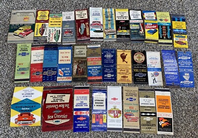 31 different 1930's-60's era cCHEVROLET Car Automobile Advertising Matchbooks