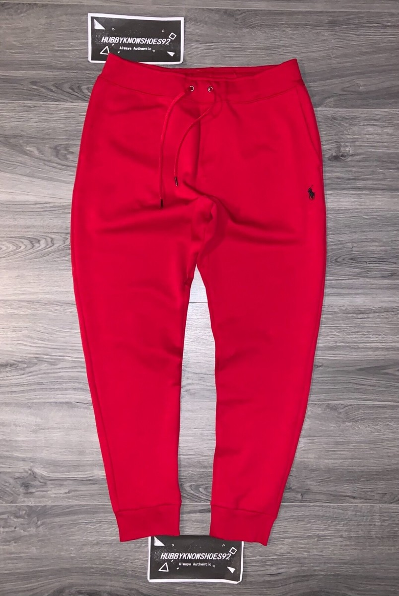 POLO RALPH LAUREN Men's Red Double Knit Tech Jogger Pants