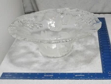Mikasa 1987- Arabella - CRYSTAL CENTERPIECE BOWL Frosted Fruit 14.5”