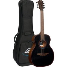Guitarra Eléctrica Acústica LAG TBW1TE Viaje Satinado Inteligente Onda Azul con Estuche
