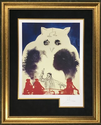 Salvador Dali The Lawyer Facsimile Signed Giclee Custom Framed