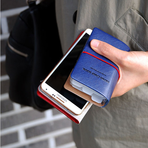 32pockets Faux Leather Business Credit Card Coupon Organizer Holder