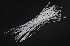 500 5" SECUR-A-TIE ADJUSTABLE BEADED LOOP TIE FASTENERS clear color no gun need