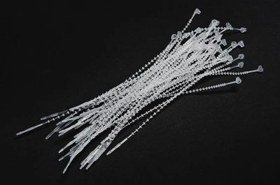 GOLDSTAR 500 5" SECUR-A-TIE ADJUSTABLE BEADED LOOP TIE FASTENERS clear color no gun need