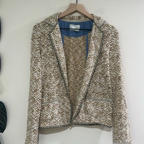 Anthropologie Saturday Sunday Paracas Knit Blazer - Size Small- Beige Tan - Picture 4 of 8