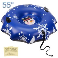 NHOWIN Snow Tube for Adults, 55" Extra Large Snow Sled Inflatable Foldable Made