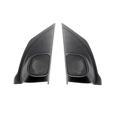 1 Pair Car Front Left and Right Door Tweeters Triangle Speakers Cover Panel 