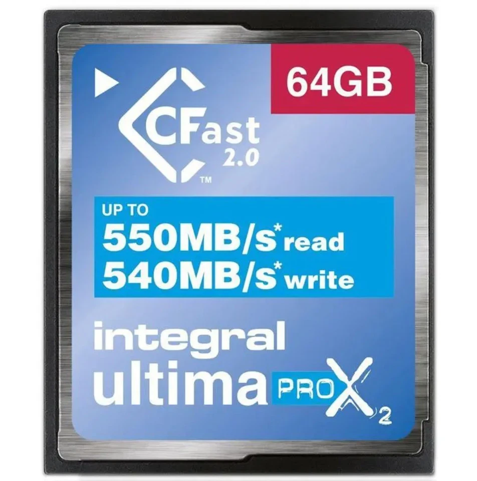 64GB Integral Ultimapro X2 CFast 2.0 3666x Memory Card PRO 128GB 256GB 512GB 1TB - Image 2 of 2