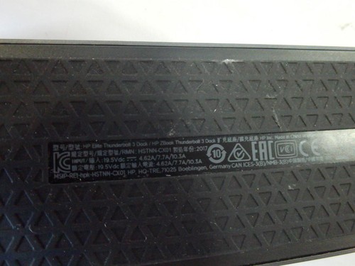 HP Elite Thunderbolt 3 Dock HP ZBook HSTNN-CX01 P5Q58UT#ABA (B1020) - Picture 8 of 9