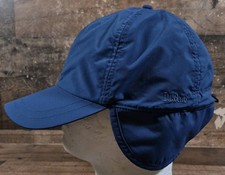 LL Bean Trapper Hat Blue Mens L/XL Nylon Fleece Lined