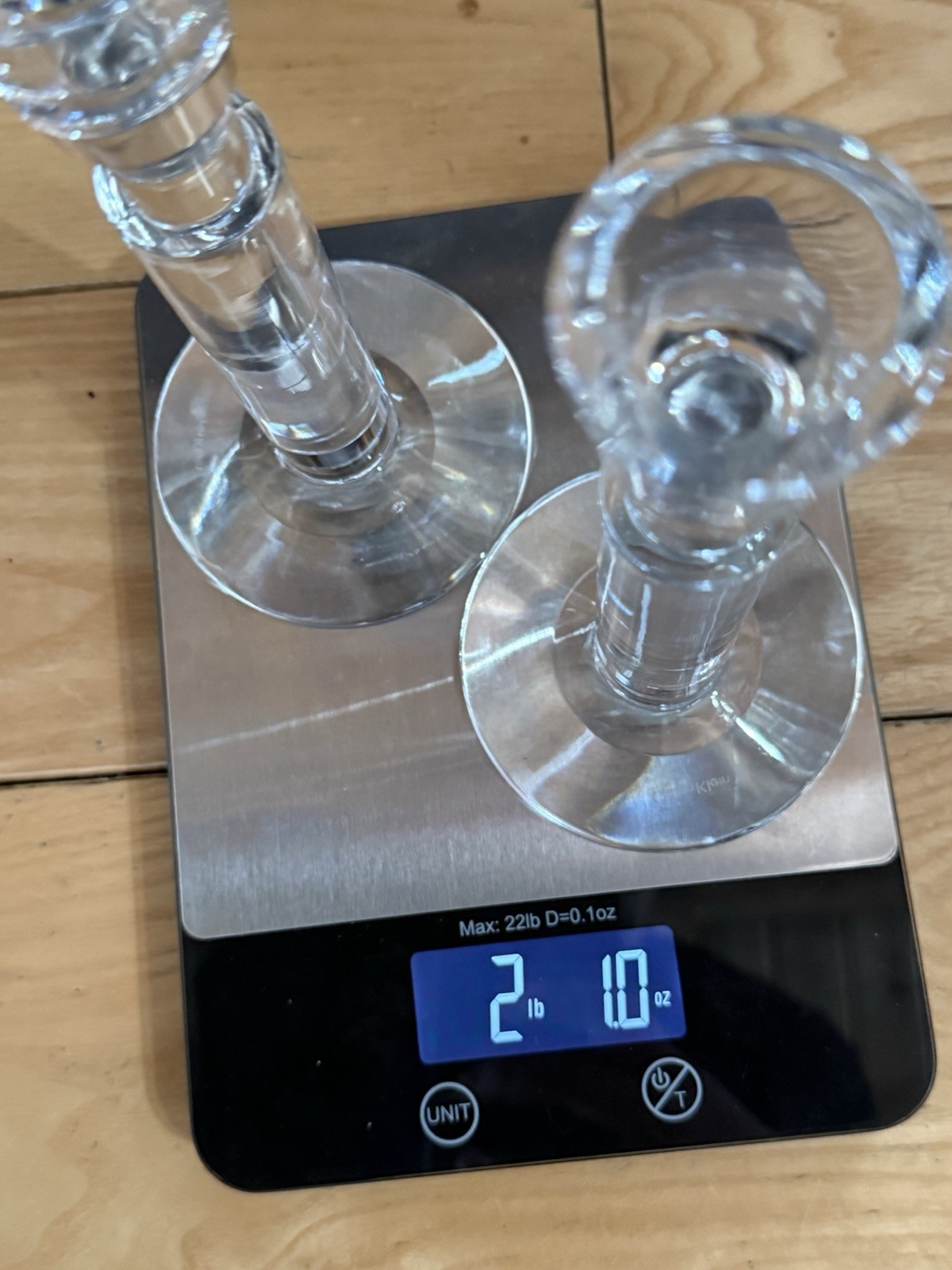 Calvin Klein Geometry 8in Lead Crystal Candlesticks Candle Holders (2) thumbnail 13