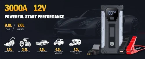 Car Jump Starter  4000A, Jump Starter Battery Pack for Up to10.0L Gas8.0L Diesel - Picture 15 of 15