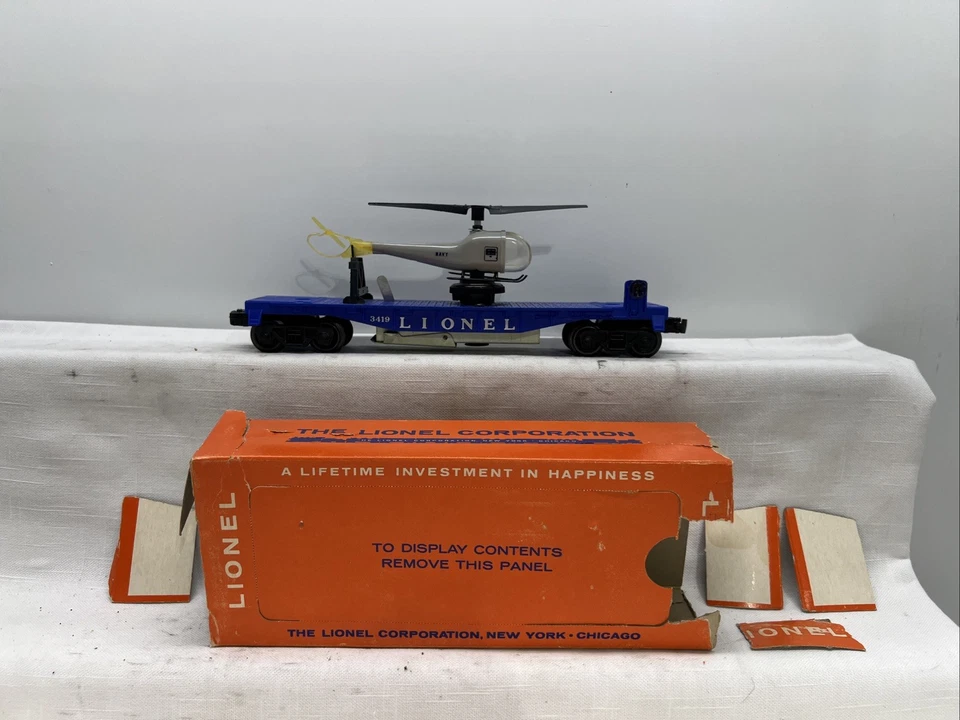 Lionel Nachkrieg Spur O 3419 Betriebshubschrauber Teilkarton LN